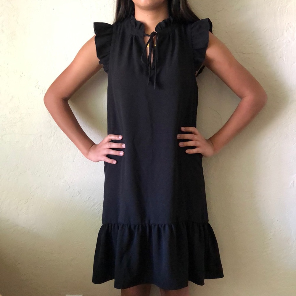 Charles Henry Ruffle Shift Dress